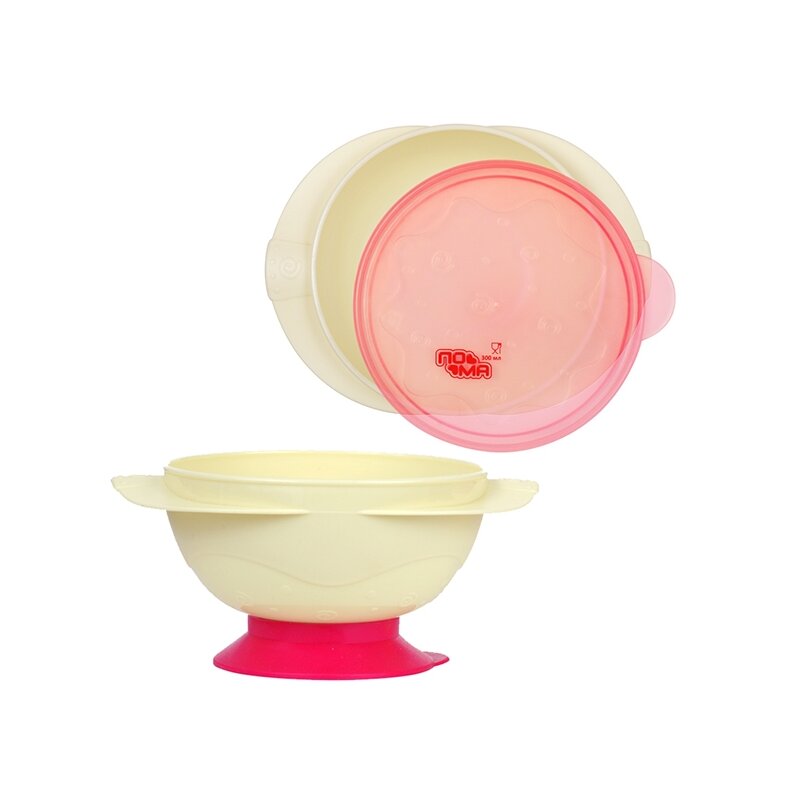 Тарелочка Пома глубокая на присоске с крышкой 300 мл