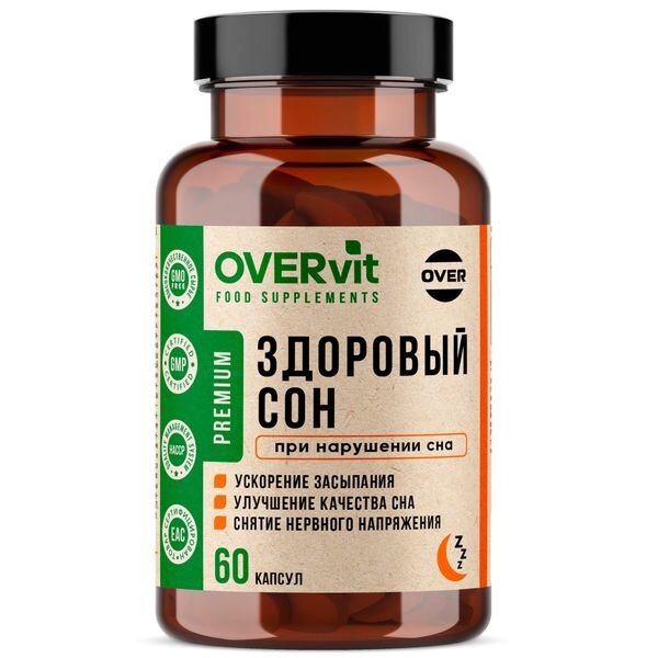 Здоровый сон Стрессовер OVERvit капсулы 60 шт.