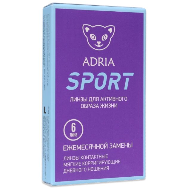 Линзы контактные Adria/Адриа Sport (8.6/-1,00) 6 шт