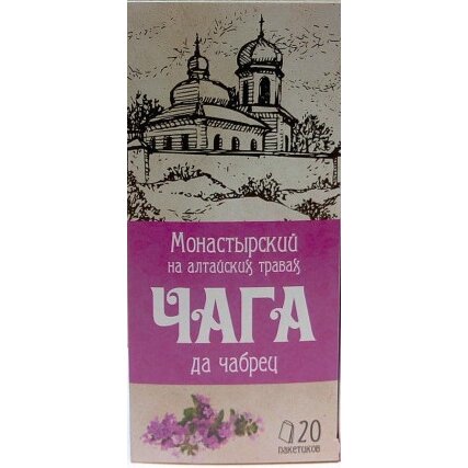 Чайный напиток Монастырский на алтайских травах Чага да Чабрец фильтр-пакеты 20 шт.