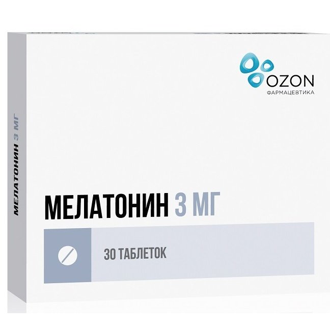 Мелатонин таблетки 3 мг 30 шт.