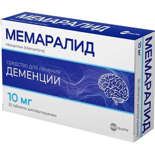 Мемаралид таблетки диспергируемые 10 мг 30 шт.