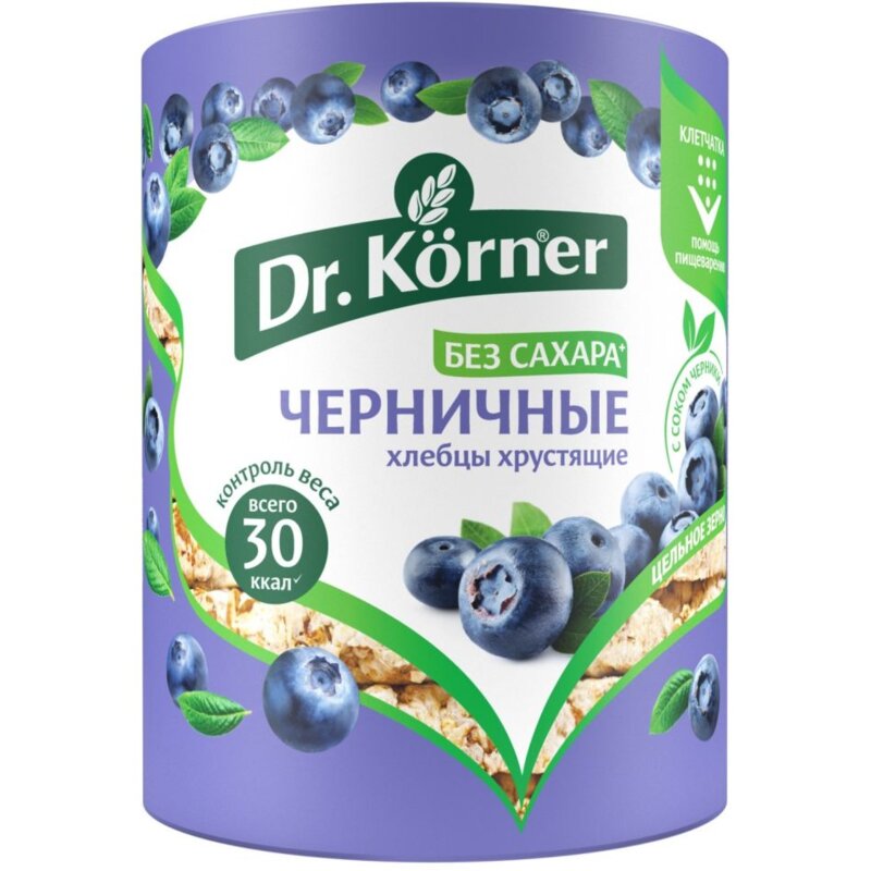 Хлебцы Dr.Korner Злаковый коктейль Черничный 100 г
