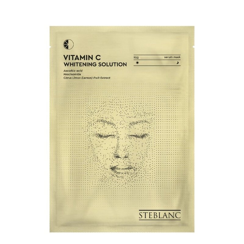 Маска-сыворотка тканевая для лица Steblanc осветление, разглаживание, омоложение с витамином С 1 шт.