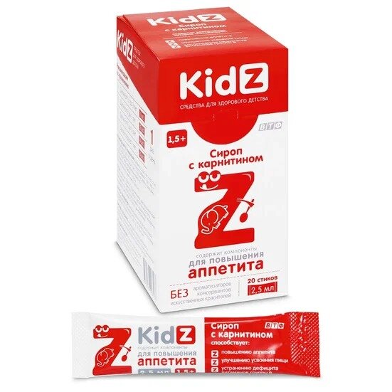 KidZ (КидЗ) сироп жидкий c карнитином стик 20 шт.