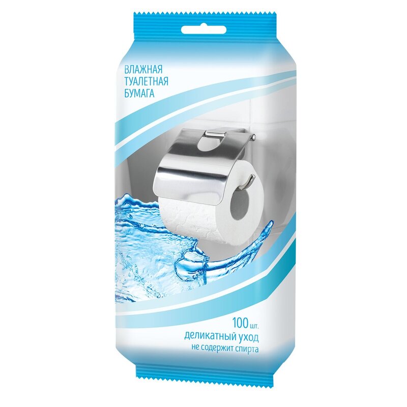 Бумага туалетная влажная Авангард 100 шт.