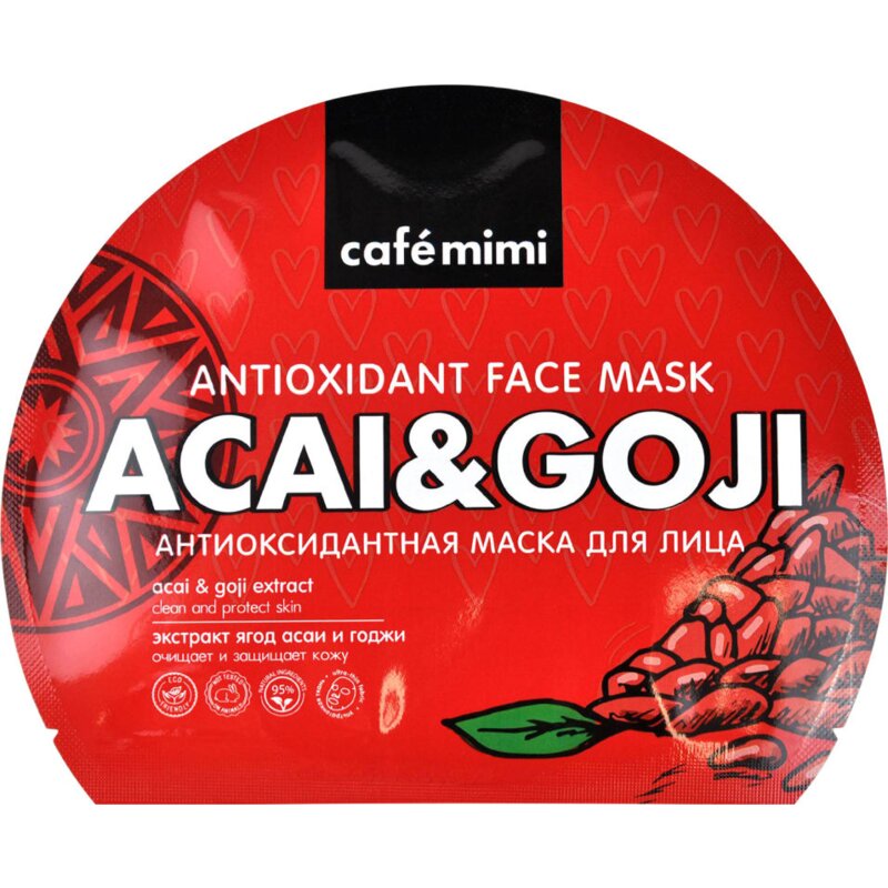 Тканевая маска для лица тканевая Cafe Mimi антиоксидантная 22 г