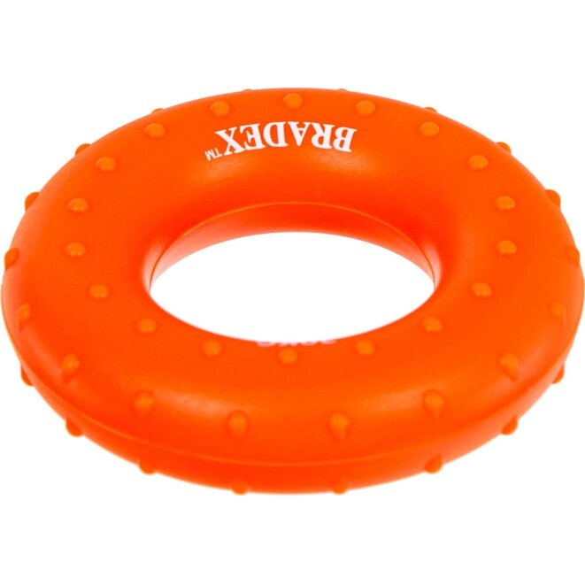 Bradex эспандер кистевой круглый массажный оранжевый 30кг