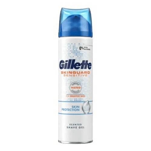 Gillette skinguard sensitive гель для бритья 200 мл с экстрактом алоэ