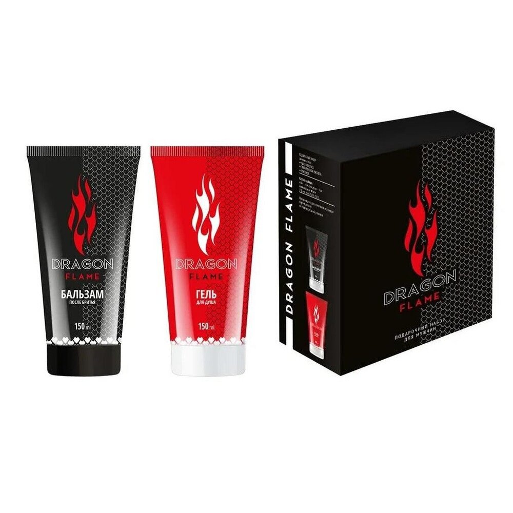 Набор для мужчин VILSEN Dragon Flame:гель для душа 150 мл+бальзам после бритья 150 мл