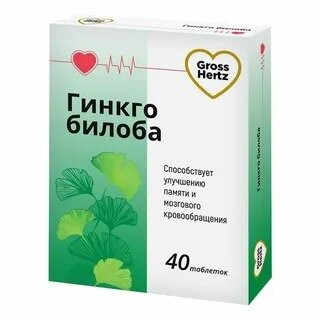 Гинкго Билоба Grosshertz таблетки 40 мг 40 шт.