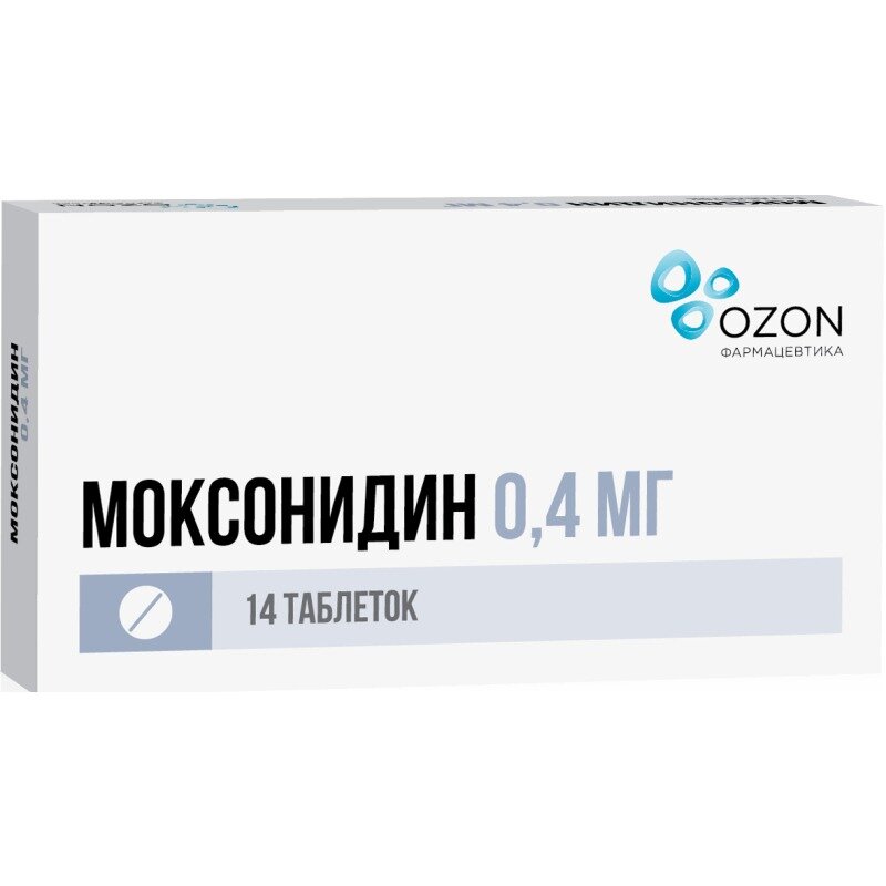 Моксонидин таблетки 0,4 мг 14 шт.