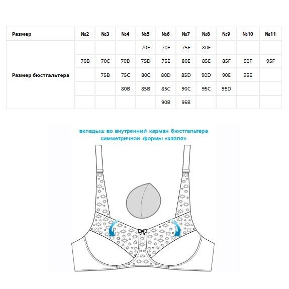 Вкладыш в бюстгальтер Крейт М-2 р.11