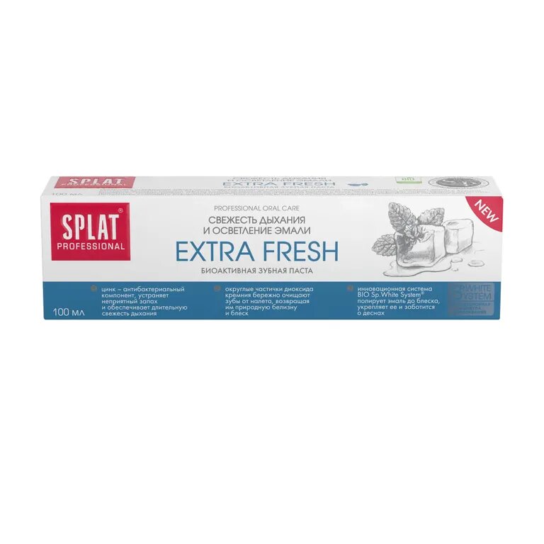 Паста зубная для свежести дыхания и осветления эмали Extra Fresh Professional Splat/Сплат туба 100мл