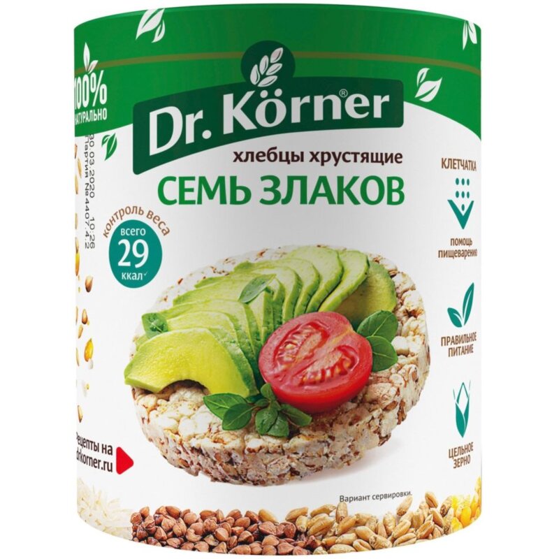 Хлебцы Dr.Korner Семь злаков 100 г