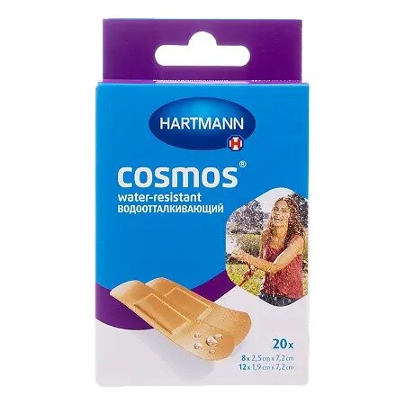 Пластырь Hartmann Cosmos Water-resistant водоотталкивающий 2 размера 20 шт.