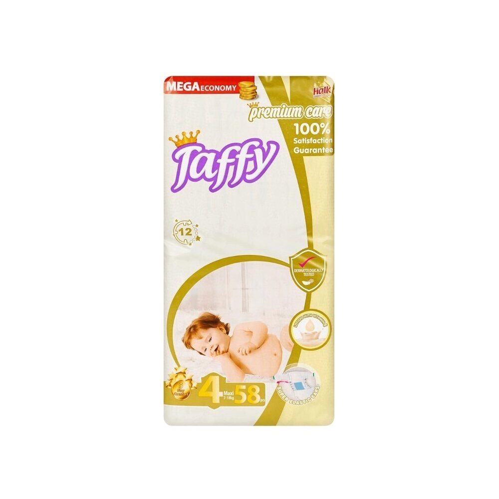 Подгузники детские Taffy premium размер 4 7-18 58 шт.