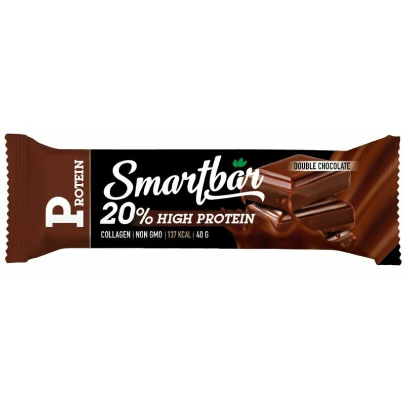 Батончик Smartbar протеиновый 20% двойной шоколад в темной глазури 1 шт.
