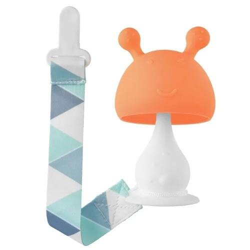Прорезыватель силиконовый на держателе Рокси Кидс (Roxy-Kids) Mushroom RST-001-O