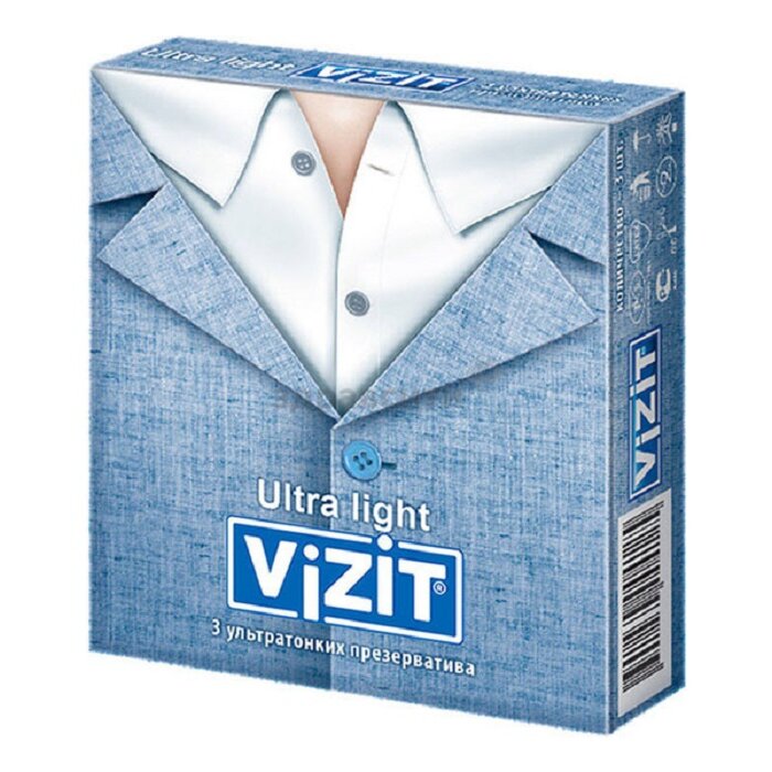 Презервативы Vizit Ultralight ультратонкие 3 шт.