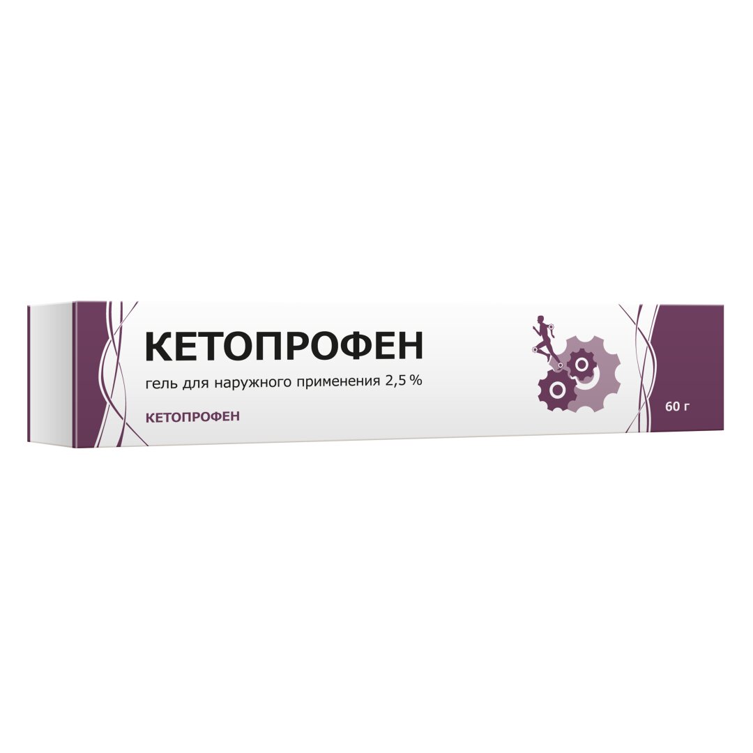 Кетопрофен гель наружн 2.5% 60 г x1