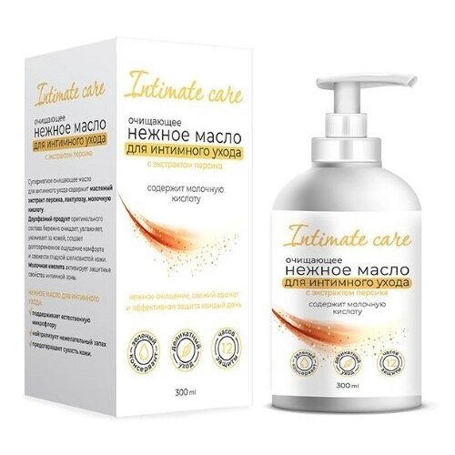 Intimate care масло нежное для интимного ухода очищающее с экстрактом персика 300 мл