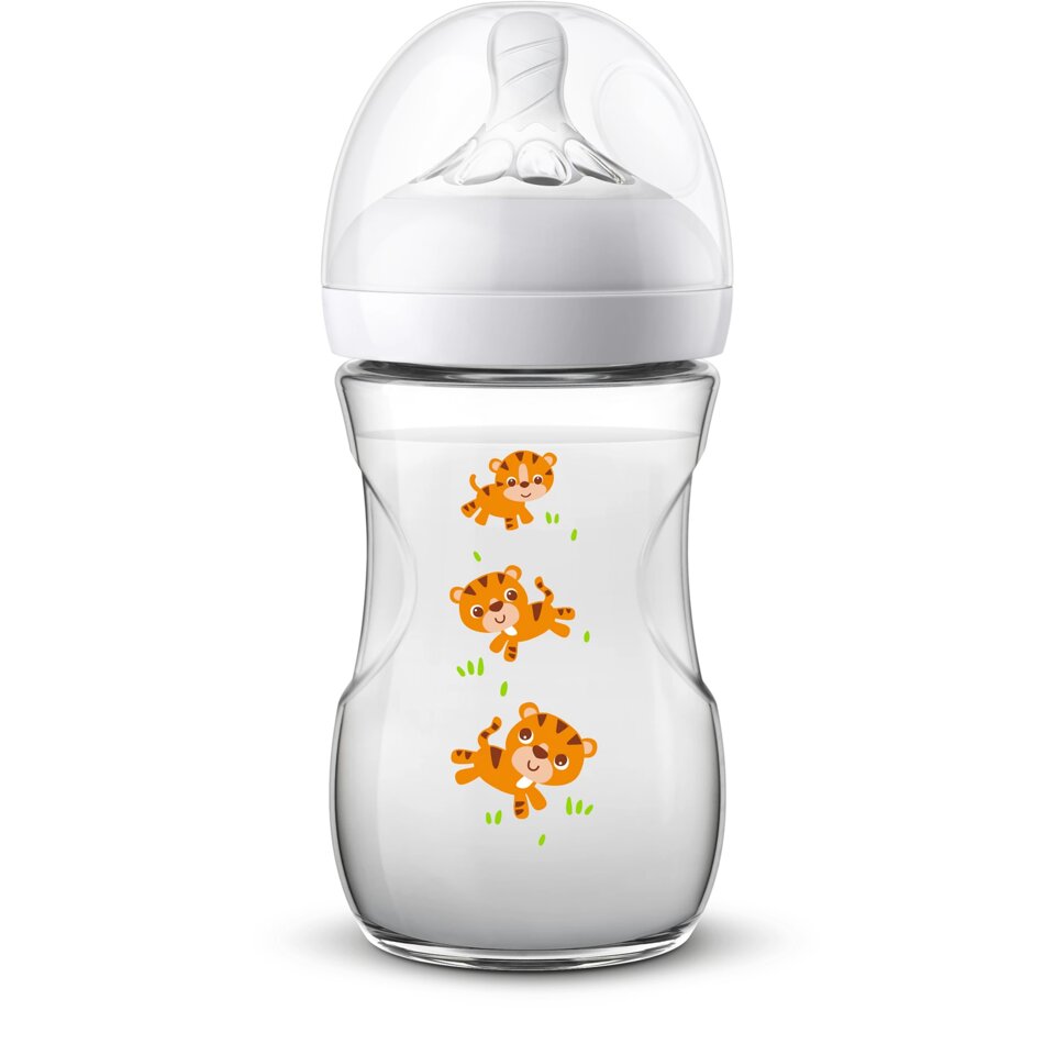 Бутылочка для кормления Авент (Avent) Natural SCF070/20 с силиконовой соской медленный поток от 1 мес. 260 мл
