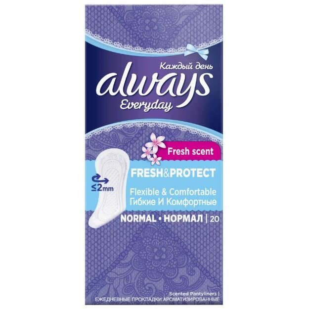 Прокладки ежедневные Always Everyday Fresh&Protect Normal 20 шт.