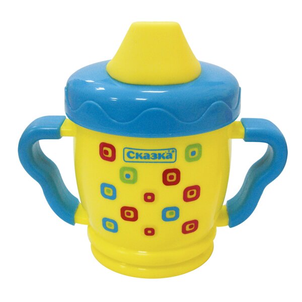 Сказка поильник с фигурными мягкими ручками 1915 любой цвет 200 мл