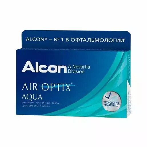 Контактные линзы Air Optix Aqua на месяц -1.75/8.6/14.2 6 шт.