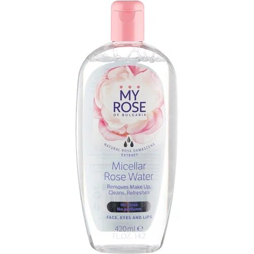 Мицеллярная розовая вода Micellar Rose Water ROSE OF BULGARIA 420 мл