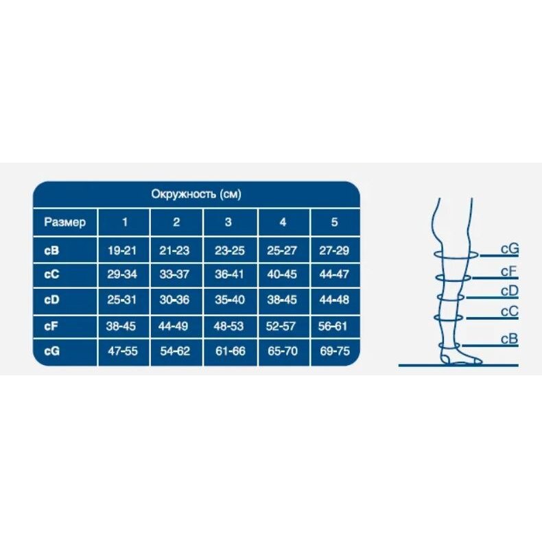 Чулки антиэмболические Samilast SA-35 1 класс размер 4 белые