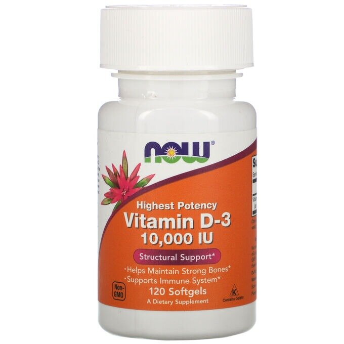 Витамин D3 Now Foods капсулы 10 000 МЕ 120 шт.