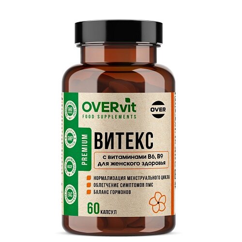 Витекс с витаминами В6, В9 OVERvit капсулы 60 шт.