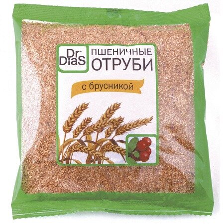 Отруби пшеничные Dr.dias с брусникой 200 г