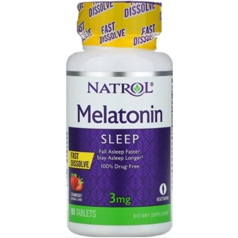 Natrol мелатонин таблетки быстрорастворимые 3 мг 90 шт.