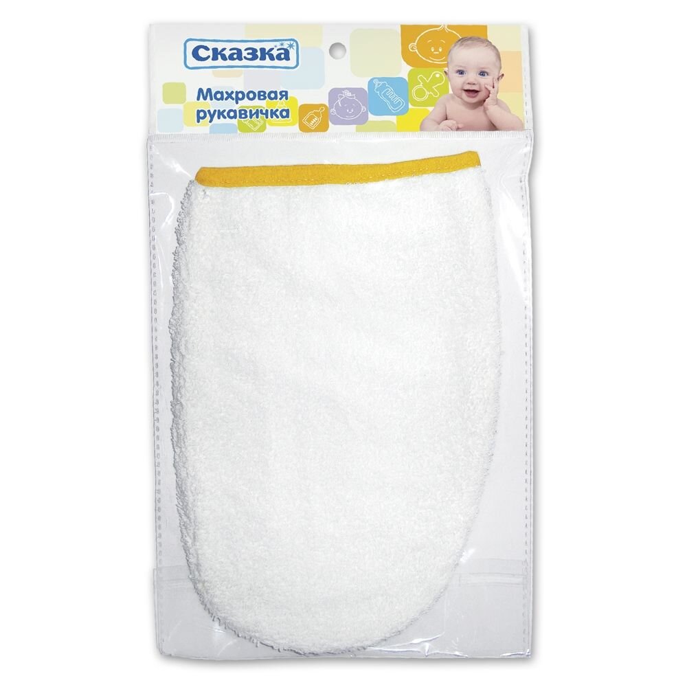 Сказка мочалка-рукавица махровая 5226