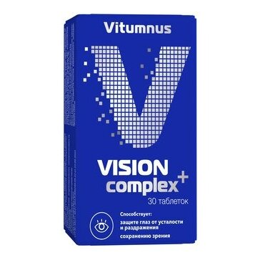 Комплекс для глаз Vitumnus Vision с лютеином, зеаксантином, микроэлементами таблетки 30 шт.