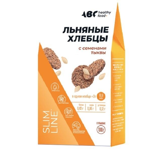 Хлебцы льняные ABC Healthy Food с семенами тыквы 100 г