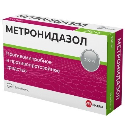 Метронидазол Велфарм таблетки 250 мг 30 шт.
