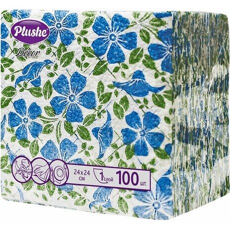 Салфетки бумажные Plushe Classic Decor 100 шт.