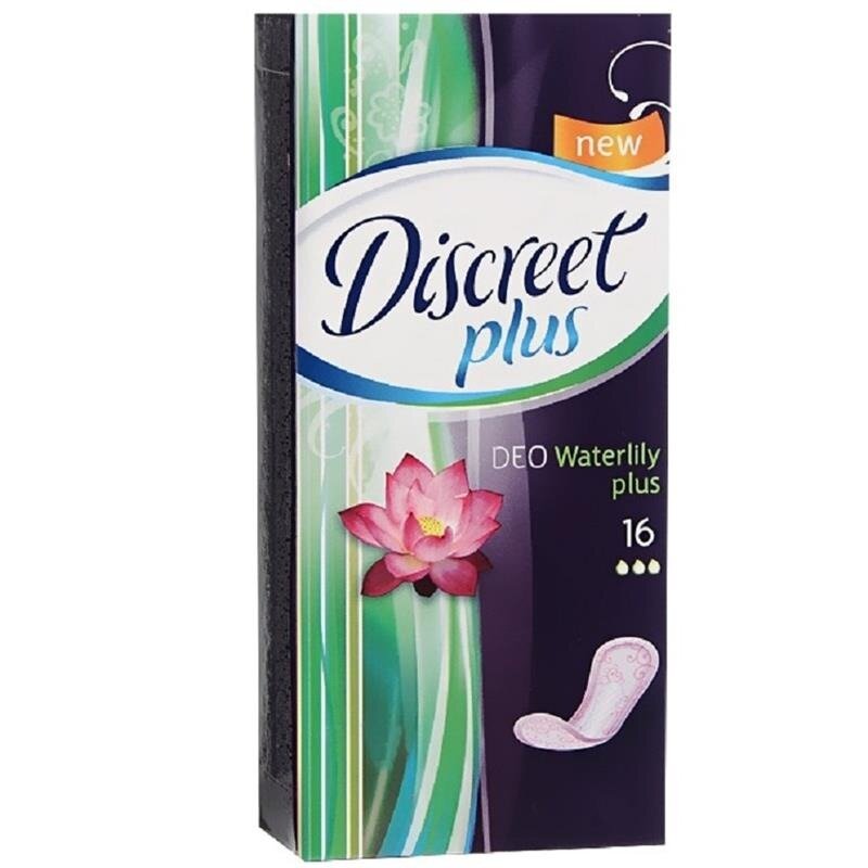 Прокладки ежедневные Discreet Plus Deo водная лилия 16 шт.