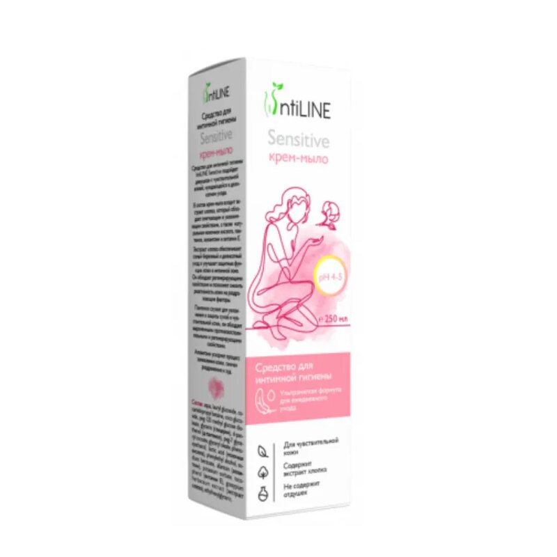 Крем-мыло ИнтиЛайн Сенситив для интимн гигиены для чувствит кожи/деликатного ухода 250 мл x1