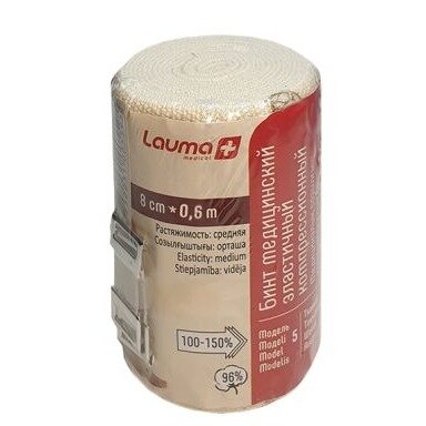 Бинт эластичный Лаума (Lauma) модель 5 средней растяжимости 0,6 м x 8 см