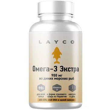 Layco омега-3 жирные кислоты высокой концентрации Экстра капсулы 30 шт.