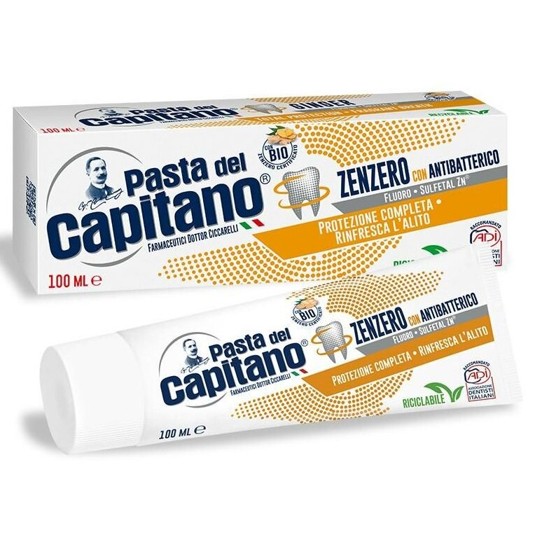 Паста зубная Pasta del capitano абсолютная защита имбирь 100 мл