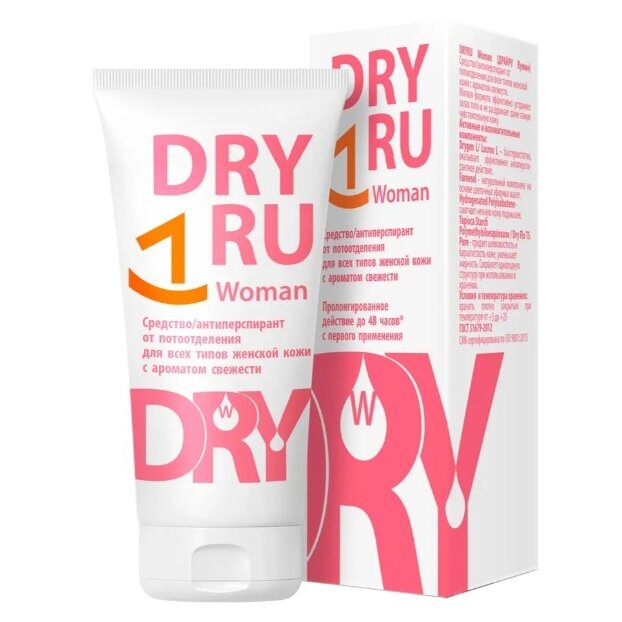 Антиперспирант Dry Ru Woman для всех типов женской кожи с ароматом свежести 50 мл