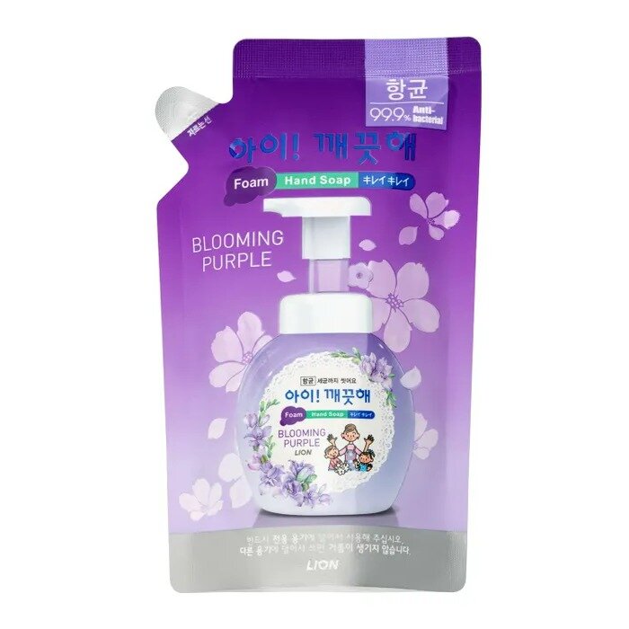 Жидкое мыло LION пенноеAi-Kekute с антибактериальным-антисепт эффектом фиалки зап блок 200 мл