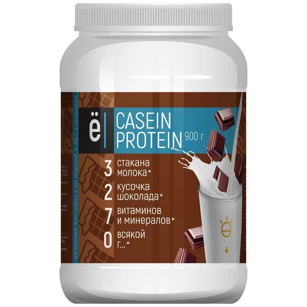 Коктейль Ёбатон casein вечерний со вкусом шоколада 900 г