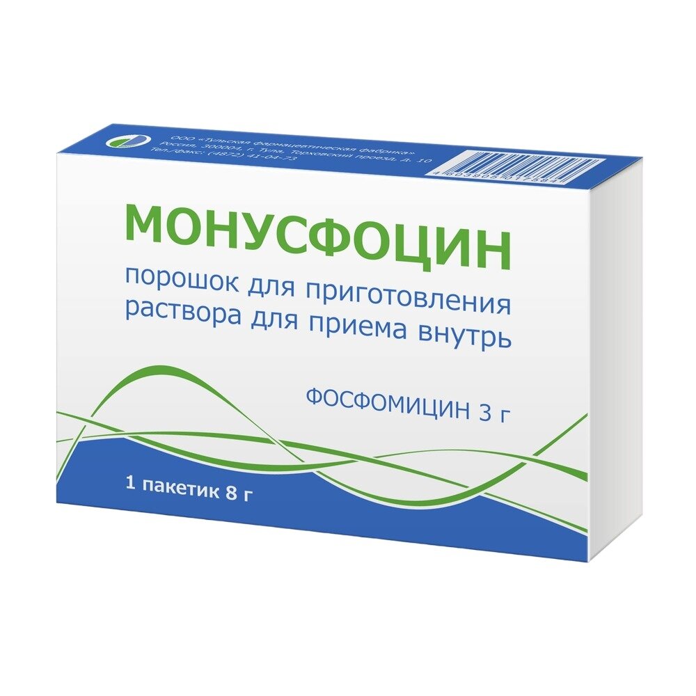 Монусфоцин порошок для приготовления раствора для приема внутрь пакетик 3 г 1 шт.